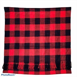 Buffalo Print Scarf with fringe